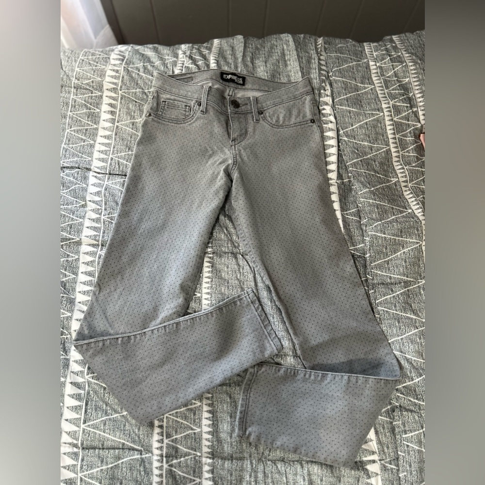 Grey Express skinny jeans
